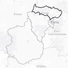 Carte du département du Val-d'Oise (95)
